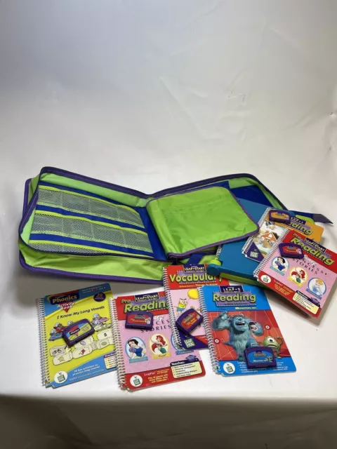 Leap Frog Leap Pad Learning System With 6 Books, 5 Cartridges, & Case