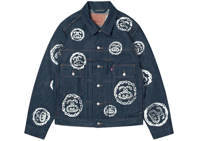 BRAND NEW STUSSY x Denim Tears Levi's Type 2 Raw Denim Trucker