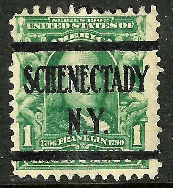 Sc #300 BOLD SCHENECTADY NY Precancel 1901 Regular 1 Cent Franklin US 67E54