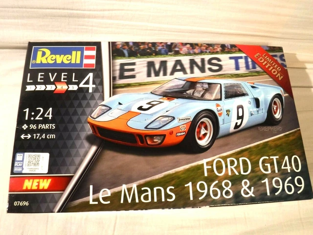 Revell Ford GT40 1968 Mans – Maquette 1/24 – 96 Pièces – Niveau 4 – Intermédiaire