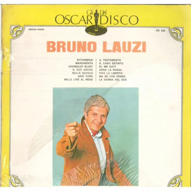 Bruno Lauzi LP Vinilo Nuevo Sellado Mismo / Oscar Del Disco Cubierta Version