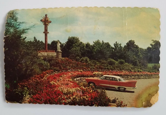 Plymouth Savoy Statue St. Ignatius of Loyola Martyrs Ontario Canada Postcard JJ