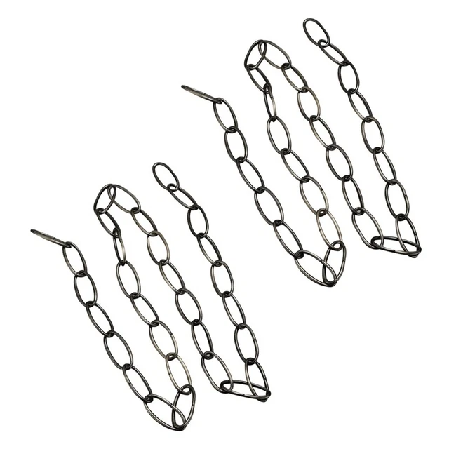 2X 1M Catena Heavy Duty per Lampada A Sospensione Vintage Lampadario, Nero 3312