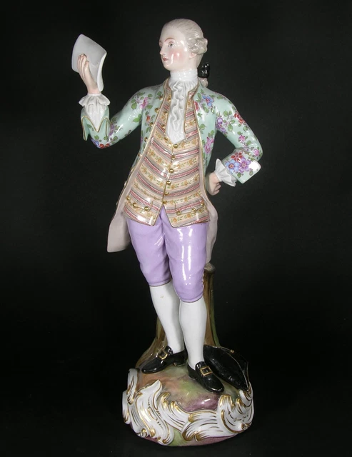 Large Meissen Figure Model G 104 ‘Gentleman Singer'.  Late 19th Century.