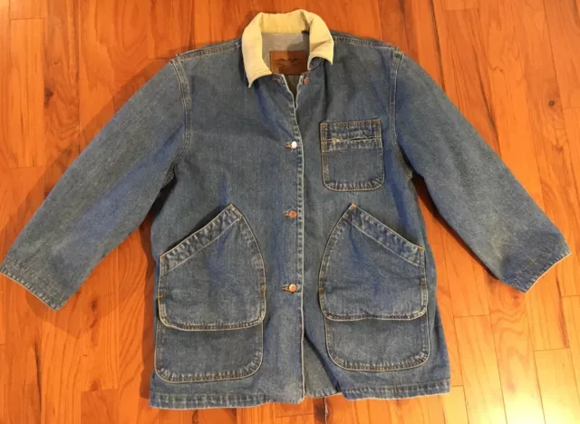 Ladies Perry Ellis America Denim Jacket 90’s Oversized Long