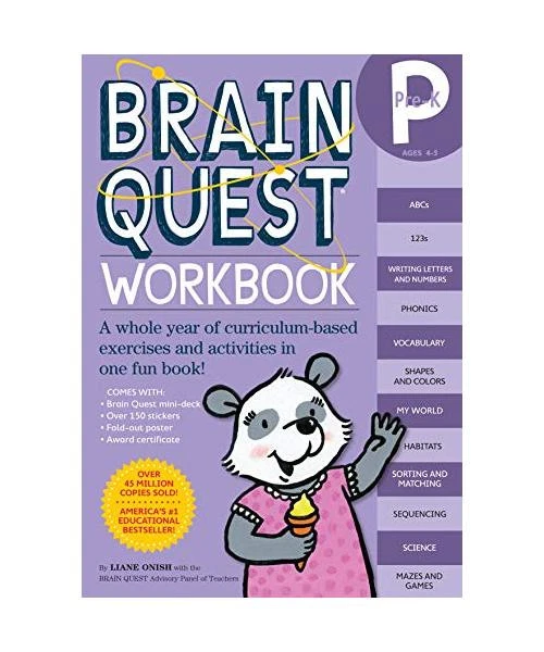BRAIN QUEST WORKBOOK: Pre-K [With Stickers], Liane Onish EUR 28,69 ...