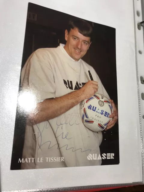 Retro Matt Le Tissier signed photo (Quaser promo) Southampton, Saints