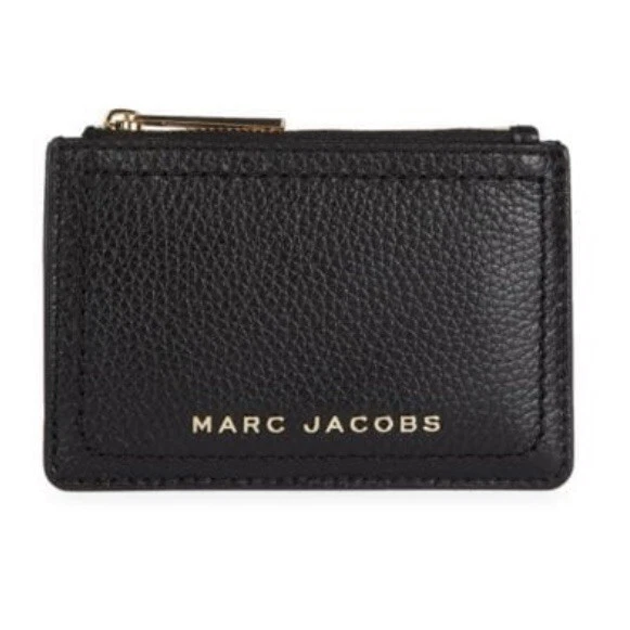 Marc Jacobs The Groove Top Zip Leather Coin Purse Black