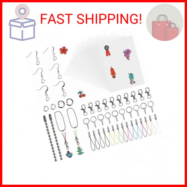 Shrinky Dink,301Pcs Shrink Art Plastic Sheets Kit Include 20PCS Clear  Frosted He