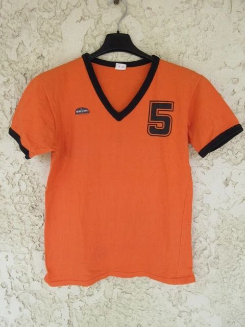 Maillot Kopa Jaune Coton 80'S Heurtefeu Vintage Football