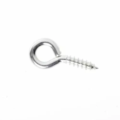 TIC SCREW EYES 17mm 20 Pieces, Self Tapping Thread - Zinc Plated