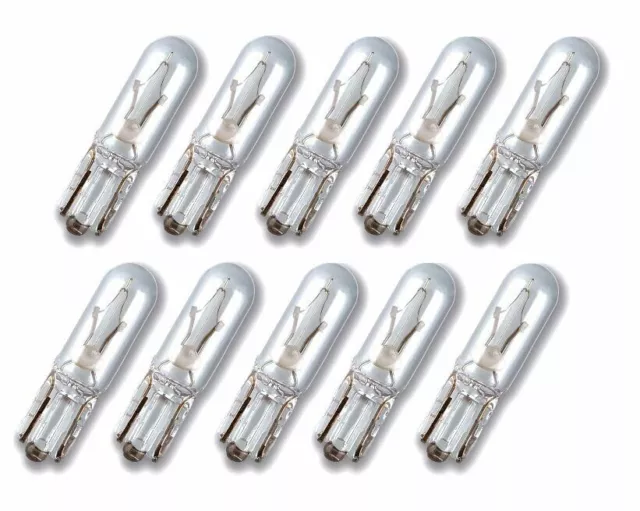 10x Osram Glühlampe Instrumentenbeleuchtung Armaturenbrett 12V 1,2W T5 W2x4,6d