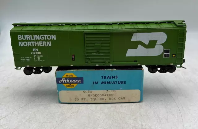 Custom Athearn Train Ho Gauge 5050 50' Single Door Boxcar Burlington Northern BN