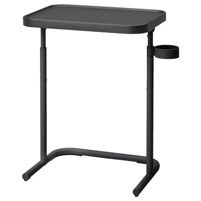 IKEA Adjustable Folding Laptop Stand Home Office Work with Cup Holder Black