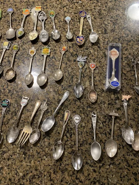 50 Vintage Souvenir Collectors Spoons - From All Over The World!