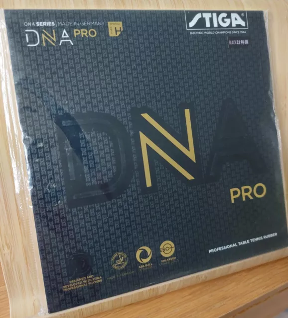 Table Tennis Rubber: Stiga DNA Pro H (Hard) Black 2.1