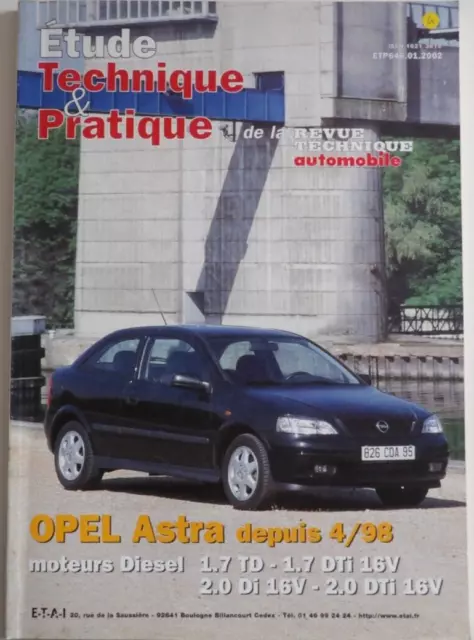 revue technique automobile RTA OPEL Astra depuis 04.98 diesel n° 646