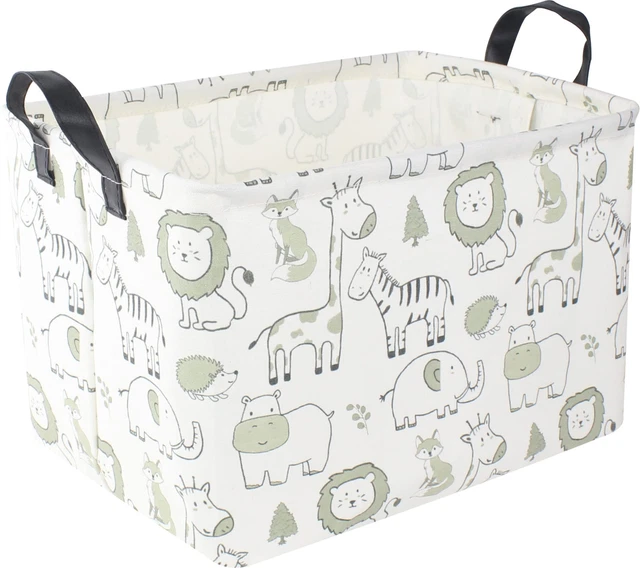 Rectangular Storage Basket,Collapsible Cute Pattern Storage Bin