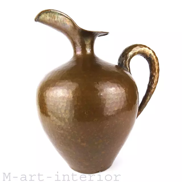 Egidio Casagrande Kupfer Kanne Vase Copper Masterpiece, Italy Art Deco 1940-1950