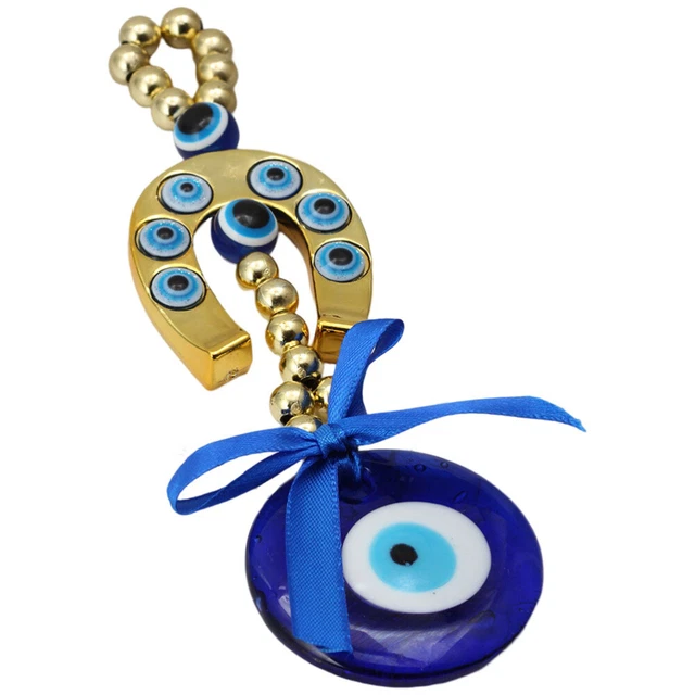 JM Design Glasperlen 'Böser Blick' - 6 Mm, Glatt Rund, 39,4 Cm Strang (ca. 64 Perlen) Für Schmuckherstellung