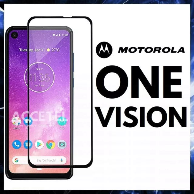 For MOTOROLA ONE VISION CURVED SCREEN PROTECTOR 9D FULL COVER TEMPERED GLASS