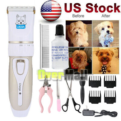 Pet Professional Nail Grooming Clippers Kit For Dog Cat Hair Trimmer Groomer Set