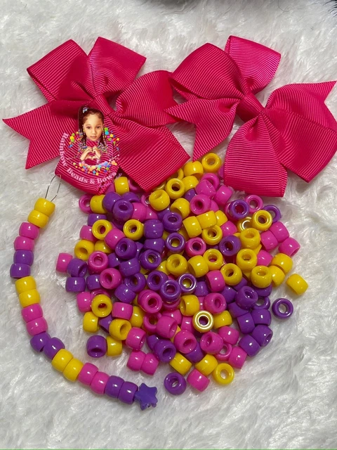 Children Hair Beads Braids Accessories Acrylic Beads Pony Beads Hair Bows