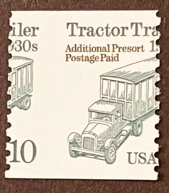 Perfectly Flawed US EFO 1994 Tractor Trailer MNH OG SN2458 Misperforation