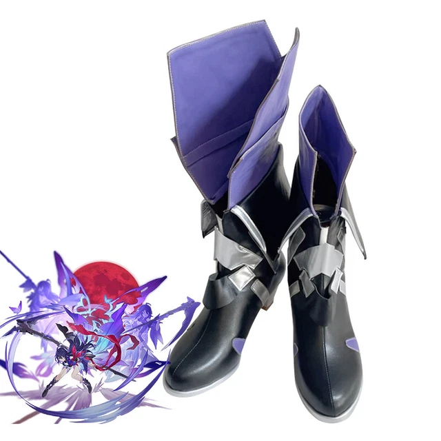 Game Honkai Star Rail Seele Cosplay Shoes Women PU Leather High Heel Shoes