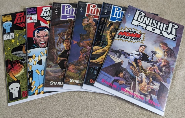 Punisher P.O.V. #1-4 (1991 Complete) + War Zone #1-2 (1992) - Marvel Comics Lot