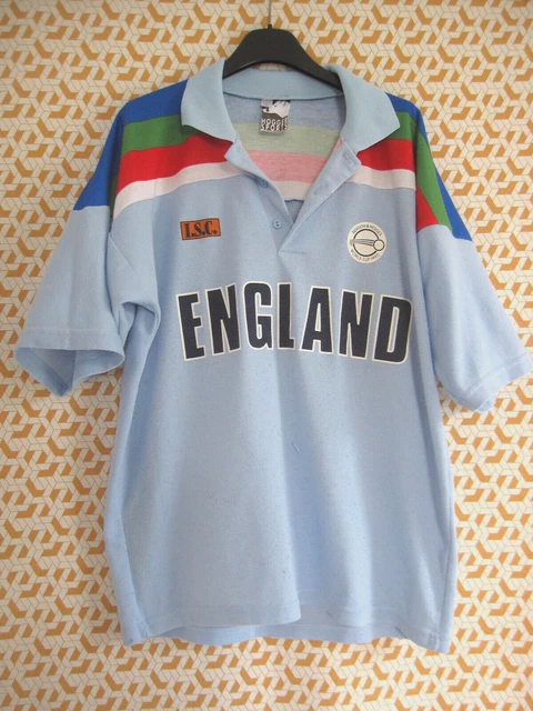 Maillot Vintage Angleterre Cricket Admiral Vodafone – Années 2000, Taille L, Bleu