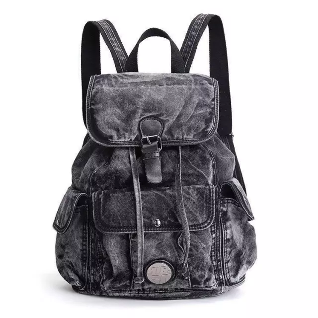 Women jean Denim Backpack School Book College Girls Travel Rucksack Shoulder bag