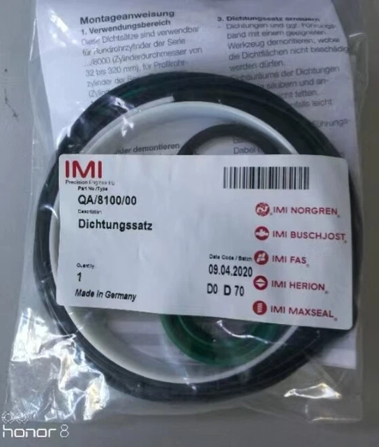 1pc IMI NORGREN QA/8100/00 Cylinder Service Kit IMI NORGREN Cylinder Repair Kit