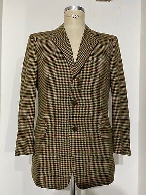 BURBERRY blazer giacca Pied de poule wool lana vintage size 52