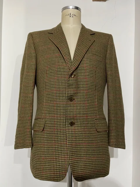 BURBERRY blazer giacca Pied de poule wool lana vintage size 52