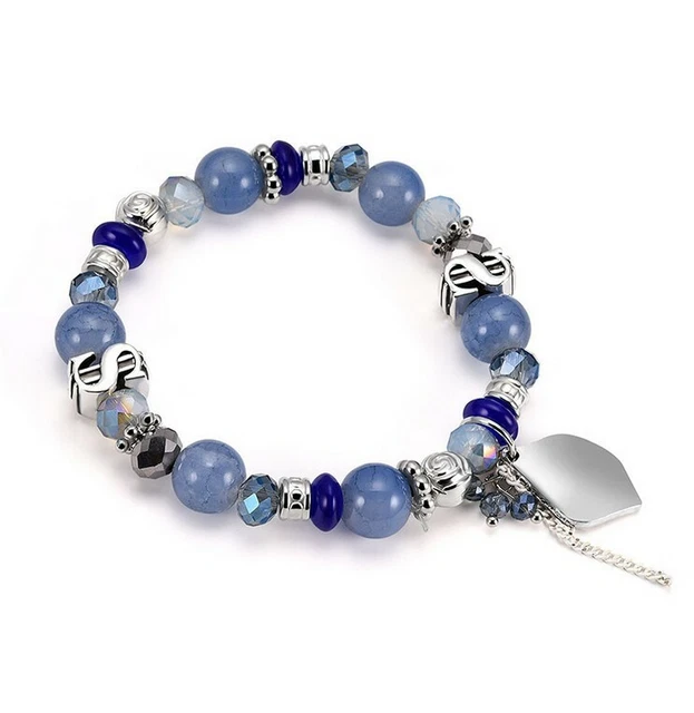 Armband Schmuck mit Perlen Kette Damen Blau Inka Frauen Armkette Geschenk Liebe