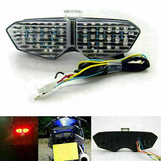 LED Tail Light Turn Signals Fit For Yamaha YZF R6 03-05 YZF R6S 06-08 Clear Y3