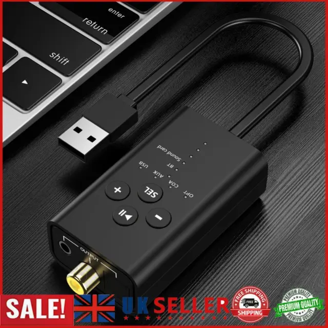 USB Wireless Audio Adapter 3.5 MM Bluetooth-Compatible 5.2 for Speaker/Amplifier