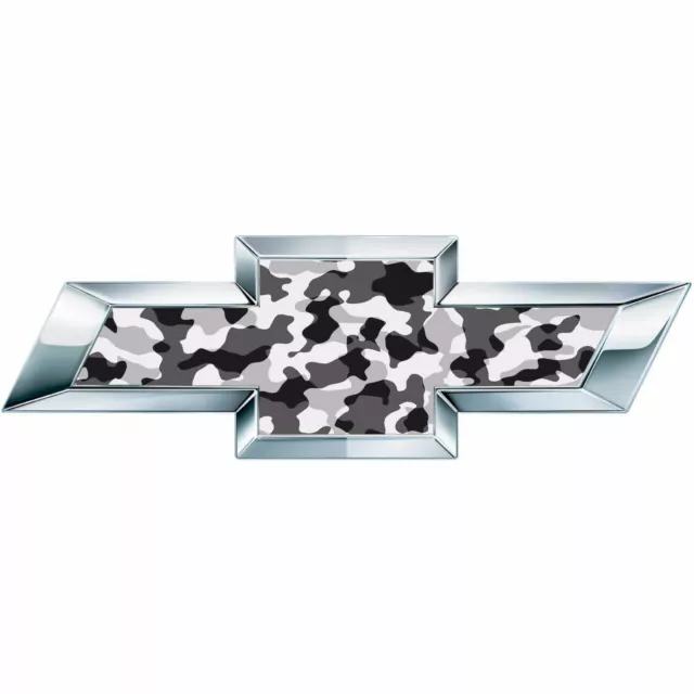 CJ 2 Silverado Grayscale Camo Universal Chevy Bowtie Fogli in vinile...