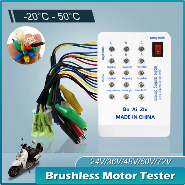 BRUSHLESS MOTOR CONTROLLER Tester 24/36/48/60/72V Electric Car EBike