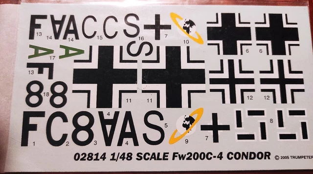 Decals for the FW-200 CONDOR 1/48 Trumpeter kit