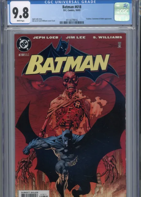 Batman #618 Mt 9.8 Cgc White Pages Loeb Story Lee Cover And Art Robin Catwoman A