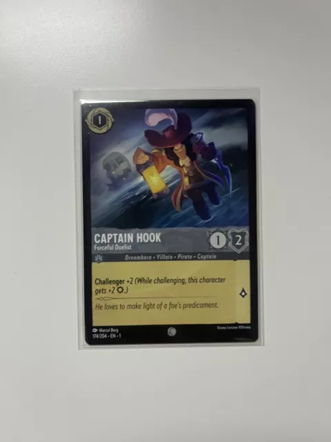 LORCANA - CAPTAIN Hook Forceful Duelist 174/204 Non Foil The First
