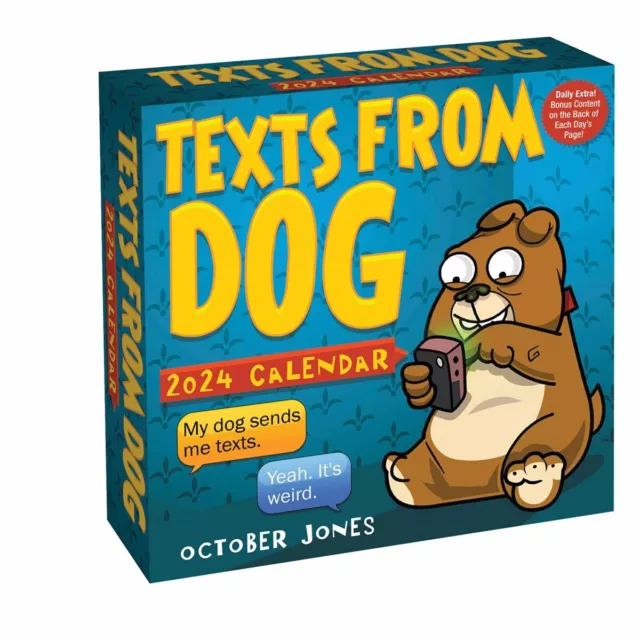 TEXTS FROM DOG Desk Calendar 2024 Humour Day To View £11.38