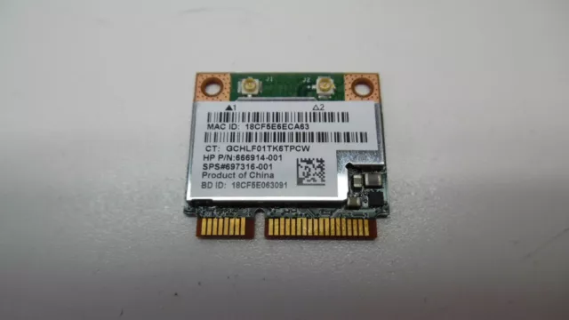 Genuine Laptop WiFi Card 697316-001 for 14" HP Probook 645 G1 - Tested