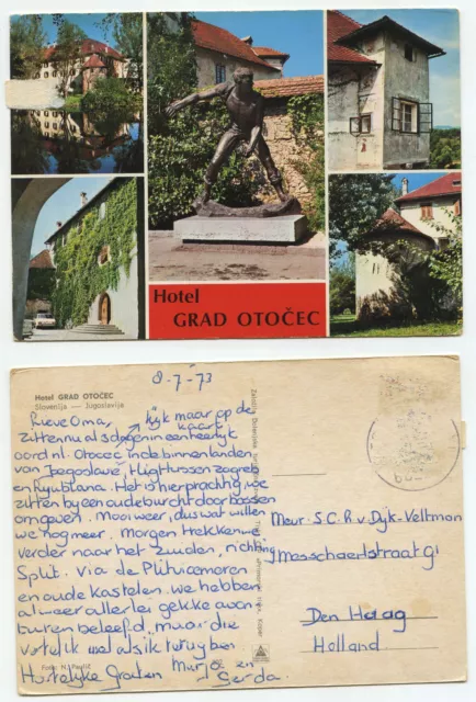 07658 - Hotel Gard Otocec - Slovenia - post office, ran 9.7.1973 to Holland