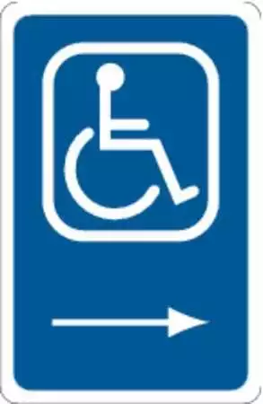 Brady 91351 Handicap Parking Sign, 12" W, 18" H, No Text, Aluminum, Blue