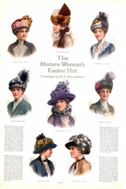 The Mature Woman's Easter Hat  --  Girl's First Hat for Spring - Fashions -1914