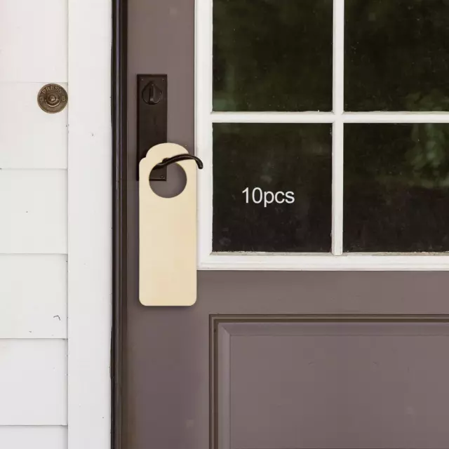 10Pcs Blank Door Signs Write Your Own Messages Decoration Door Knob Hanger