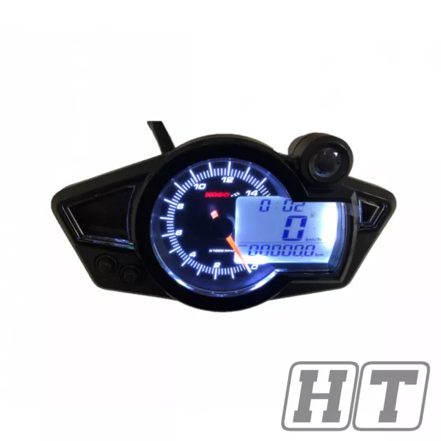 D55 GP Style Tachometer (max 160 kmh, schwarz, blau beleuchtet), mit ABE